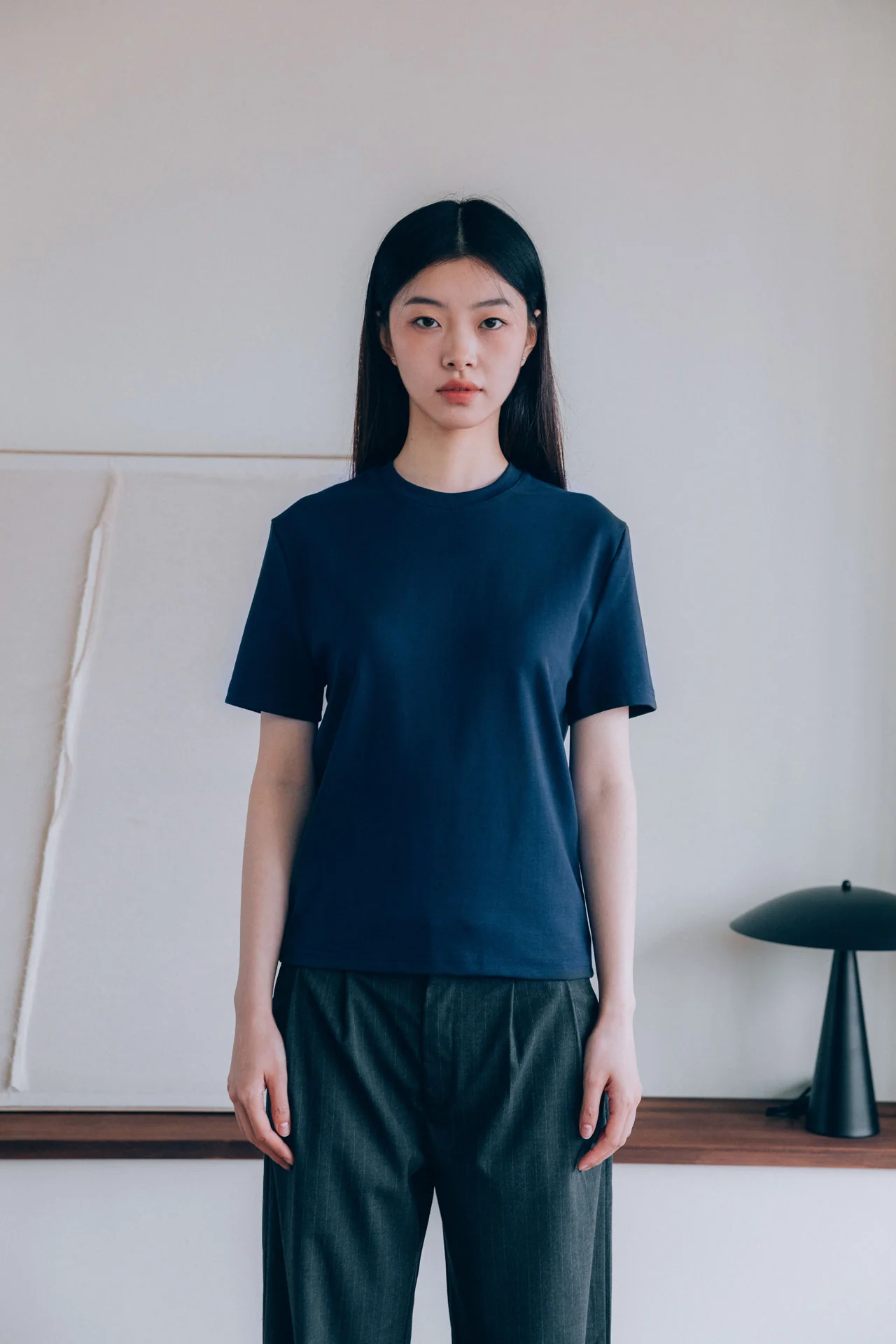 Brando Fitted T-Shirt, Navy - Image 6